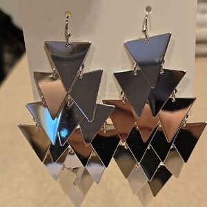 Chic Silver Geometric Earrings